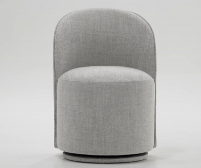 Modrest Correa Modern Light Grey Fabric Swivel Dining Chair Model VGKK-KF.Y1179-LTGRY