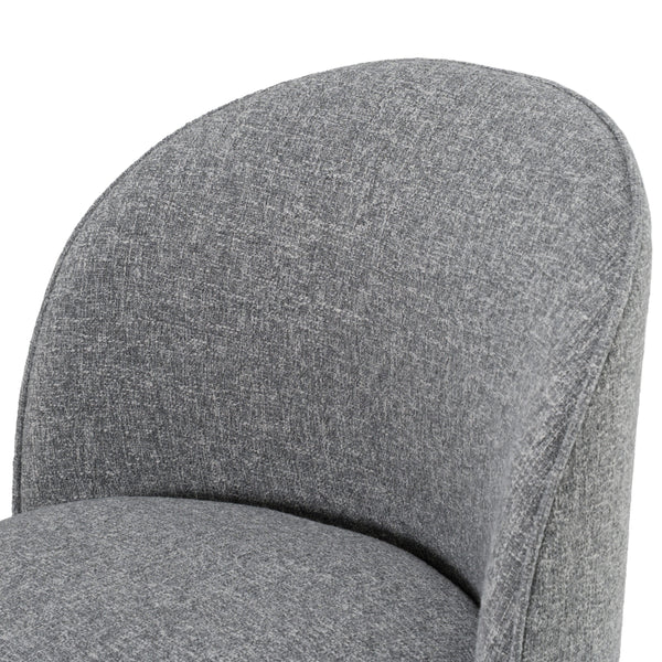 Modrest Correa Modern Grey Fabric Swivel Dining Chair Model VGKK-KF.Y1179-GRY