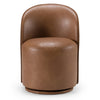 Modrest Correa Modern Brown Vegan Leather Swivel Dining Chair Model VGKK-KF.Y1179-BRN