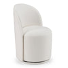 Modrest Correa Modern White Fabric Swivel Dining Chair Model VGKK-KF.Y1179-WHT