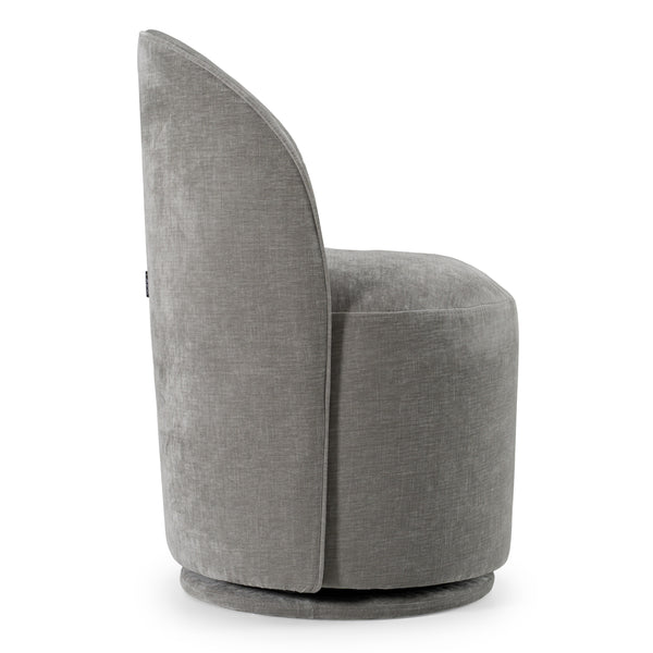 Modrest Correa Modern Dove Grey Fabric Swivel Dining Chair Model VGKK-KF.Y1179-DOVE