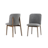 Modrest Costello Mid Century Modern Grey Fabric & Wenge Dining Chair (Set Of 2) Model VGMA-MI-1158-GRYWGE