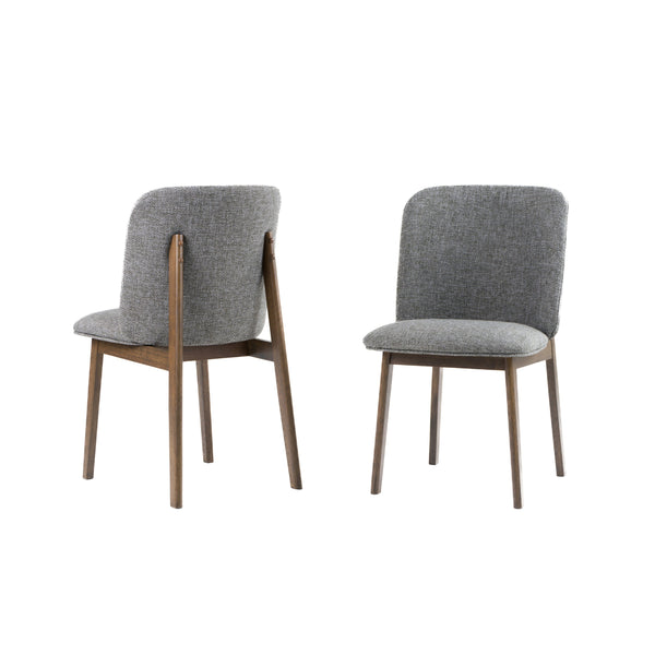 Modrest Costello Mid Century Modern Grey Fabric & Wenge Dining Chair (Set Of 2) Model VGMA-MI-1158-GRYWGE