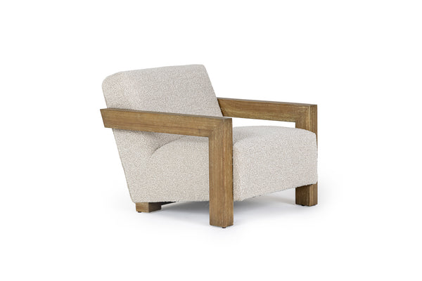 Modrest Dalhart Modern Beige Fabric & Grey Wash Wood Accent Chair Model VGMY-2813-BGE