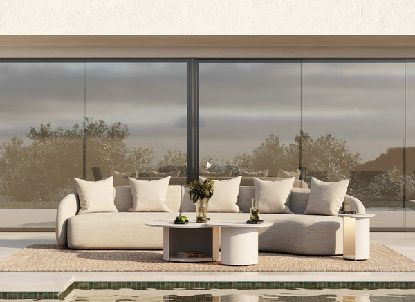 Renava Tabarca Outdoor Beige Fabric Sectional Sofa Model VGVK-F0172-R-2UL-BGE