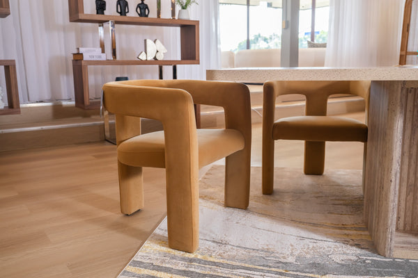 Modrest Cherish Modern Tan Fabric Dining Chair Model VGEUMC-9771CH-TAN