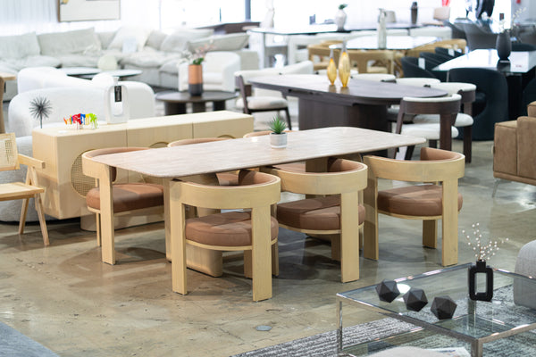 Nova Domus Osaka Modern Natural Ash & Rust Fabric Dining Chair Model VGCS-LC-22085