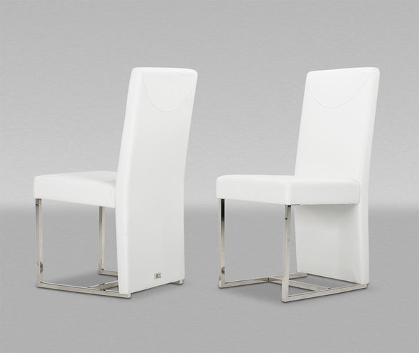 Misha Modern White Leatherette Dining Chair Model VGUN0099-1