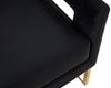 Modrest Edna Modern Black Velvet & Gold Accent Chair Model VGRHRHS-AC-201-BLK