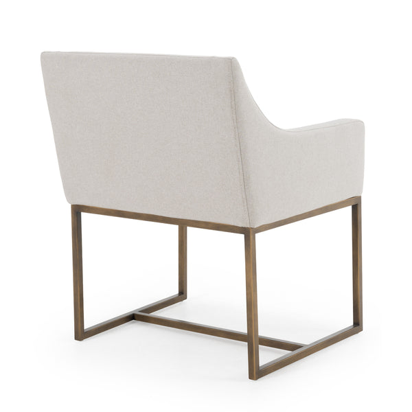 Modrest Elijah Modern Grey & Copper Antique Brass Dining Chair Model VGVCB8363-LGRY-DC