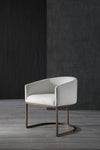 Modrest Elisa Modern Beige Velvet & Brass Dining Chair Model VGVCB8369-BG-DC