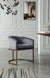 Modrest Elisa Modern Grey Velvet & Brass Dining Chair Model VGVCB8369-GRY-DC