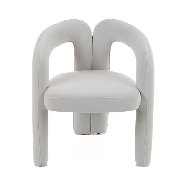 Modrest Ellen Glam White Velvet Dining Chair Model VGODZW-21077-WHT-DC