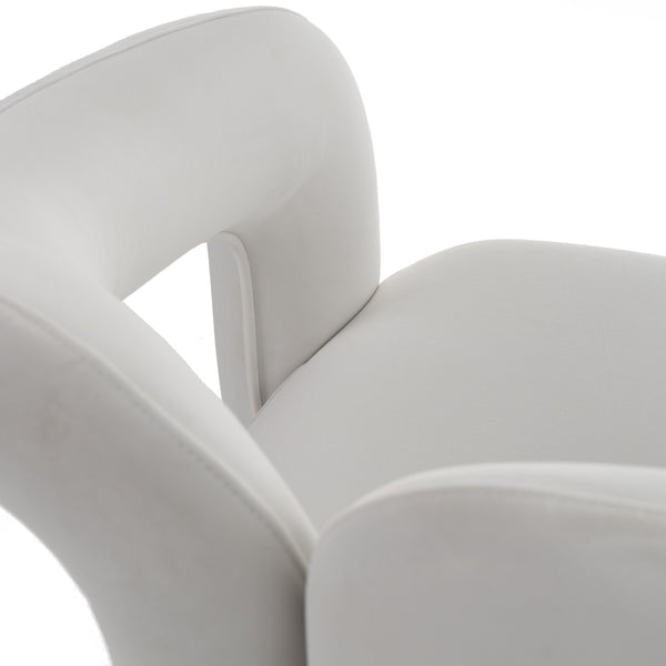 Modrest Ellen Glam White Velvet Dining Chair Model VGODZW-21077-WHT-DC