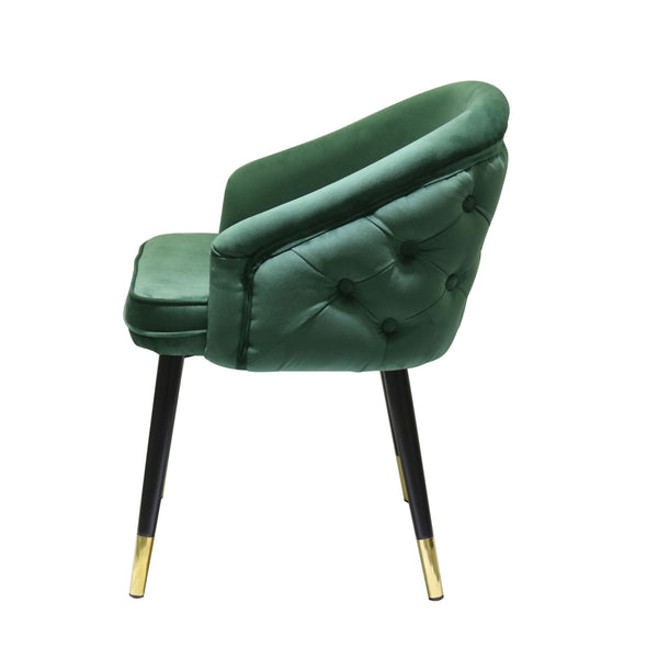 Modrest Elliot Contemporary Green & Black | Gold Dining Chair (Set Of 2) Model VGSWSFC432-GRN-DC