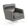 Lamod Italia Emory Modern Black Leather Chair Model VGNT-EMORY-BLK