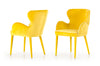Modrest Tigard Mid Century Yellow Fabric Dining Chair Model VGEUMC-8883CH-A-YEL