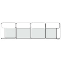 Divani Casa Everest Modern Brown Leather Modular Sectional Sofa 4 Piece Sectional Model VGOD-ZW-23118-MOD-4-Piece Sectional