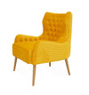 Modrest Everly Contemporary Velvet Yellow Accent Chair Model VGRHRHS-AC-741-CH