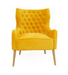 Modrest Everly Contemporary Velvet Yellow Accent Chair Model VGRHRHS-AC-741-CH