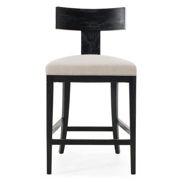 Modrest Fabien Mid Century Modern Beige Linen & Black Walnut Counter Chair Model VGRH-RHS-CZHT01-BLK