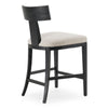 Modrest Fabien Mid Century Modern Beige Linen & Black Walnut Counter Chair Model VGRH-RHS-CZHT01-BLK
