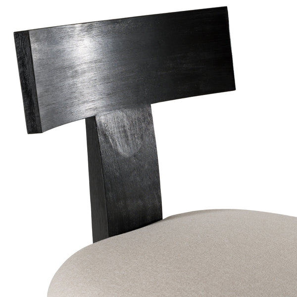 Modrest Fabien Mid Century Modern Beige Linen & Black Walnut Counter Chair Model VGRH-RHS-CZHT01-BLK