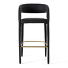 Modrest Faerron Modern Black Leatherette Bar Chair Model VGEU-MC-7182BC-B-BLK