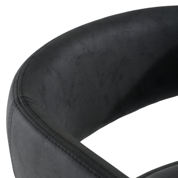 Modrest Faerron Modern Black Leatherette Bar Chair Model VGEU-MC-7182BC-B-BLK