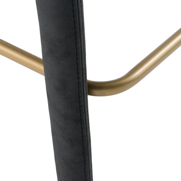 Modrest Faerron Modern Black Leatherette Bar Chair Model VGEU-MC-7182BC-B-BLK