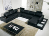 T35 Modern Black Genuine Leather Sectional Sofa With Light Model VGYI-T35-2-HL
