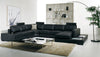 T35 Modern Black Genuine Leather Sectional Sofa With Light Model VGYI-T35-2-HL