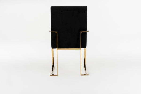 Modrest Fowler Modern Black Velvet Dining Chair Model VGVCB8866A