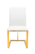 Modrest Frankie Contemporary White & Gold Dining Chair Model VGGAGA-6917CH-WHT