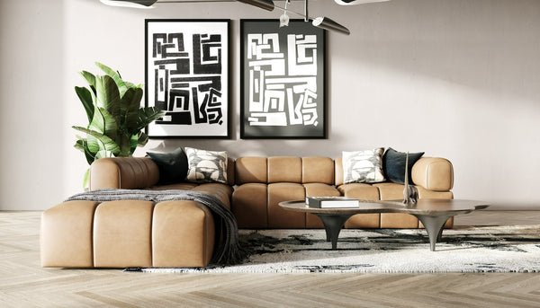 Divani Casa Everest Modern Brown Leather Modular Sectional Sofa Model VGOD-ZW-23118-MOD
