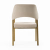 Modrest George Modern Beige Fabric & Antique Brass Dining Chair Model VGGA-GA-6218CH-1-BGE