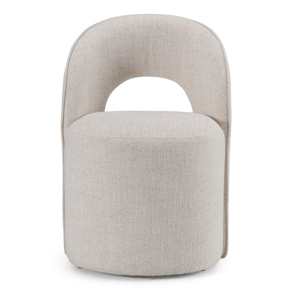 Modrest Gordon Modern Cream Fabric Swivel Dining Chair Model VGKK-KF-Y2176-CRM