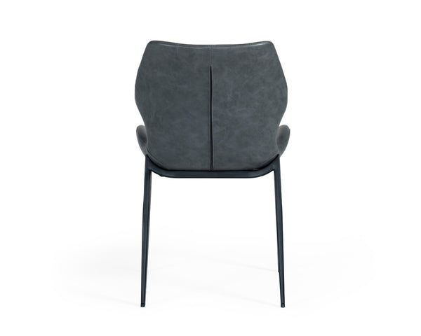 Modrest Instone Industrial Dark Grey Eco Leather Dining Chair (Set Of 2) Model VGHR3532-DKGRY-DC