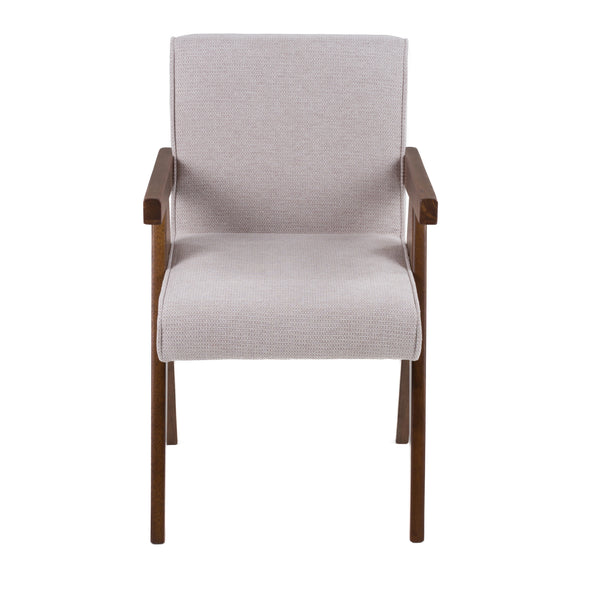 Modrest Joseline Modern Beige Fabric & Walnut Dining Chair (Set Of 2) Model VGMA-MI-1233-DC-BGE