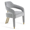 Modrest Kasem Modern Grey Fabric & Gold Dining Chair Model VGMF-D1204-GRY