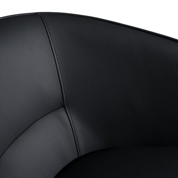 Modrest Kravitz Modern Dark Grey Vegan Leather & Antique Brass Dining Chair Model VGGAGA-6206CH-1-GRY