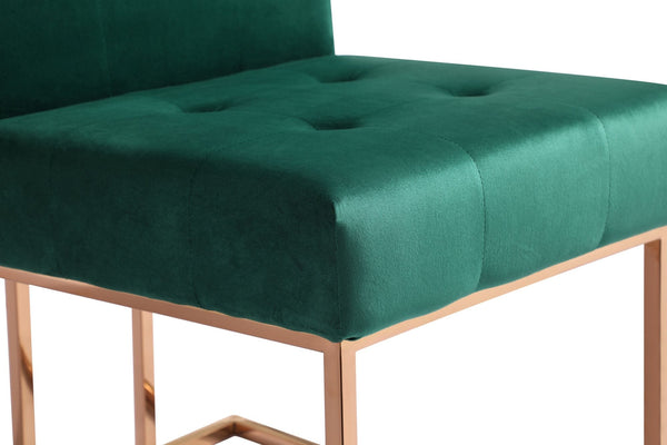 Modrest Legend Modern Green Velvet & Rosegold Dining Chair (Set Of 2) Model VGVCB012-GRN