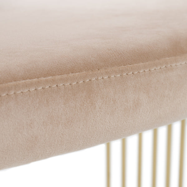 Modrest Linda Modern Beige Velvet And Gold Dining Chair Model VGZA-Y429-BEI-DC