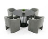 Modrest Conroy Modern Black Round Dining Table Model VGFH-0259917-BB-BLK-DT