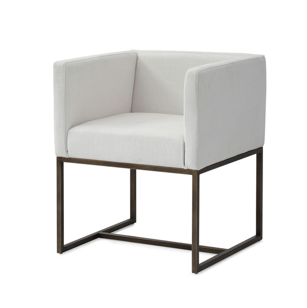 Modrest Marty Modern Off White & Copper Antique Brass Dining Chair Model VGVCB8368-WHTX-DC