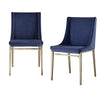 Modrest Mimi Contemporary Blue Velvet & Antique Brass Dining Chair (Set Of 2) Model VGGAGA-6544CH-BLU-DC