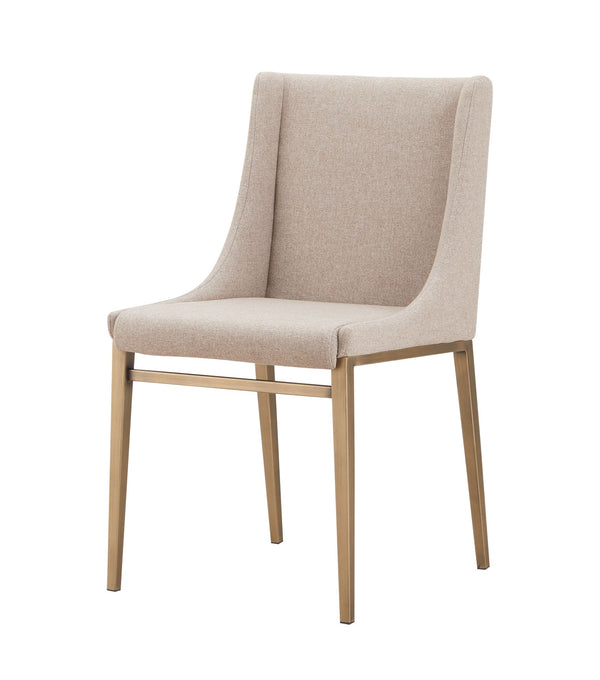 Modrest Mimi Contemporary Beige & Brass Dining Chair (Set Of 2) Model VGGAGA-6544CH-BEI-DC