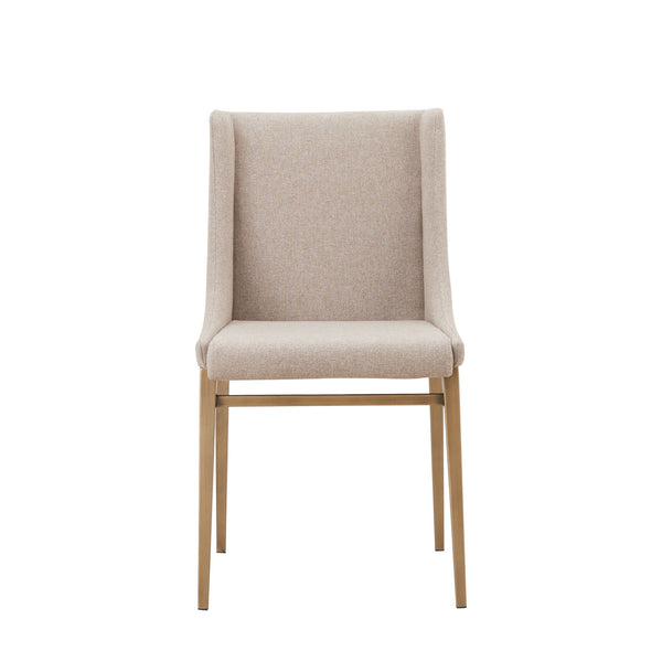 Modrest Mimi Contemporary Beige & Brass Dining Chair (Set Of 2) Model VGGAGA-6544CH-BEI-DC