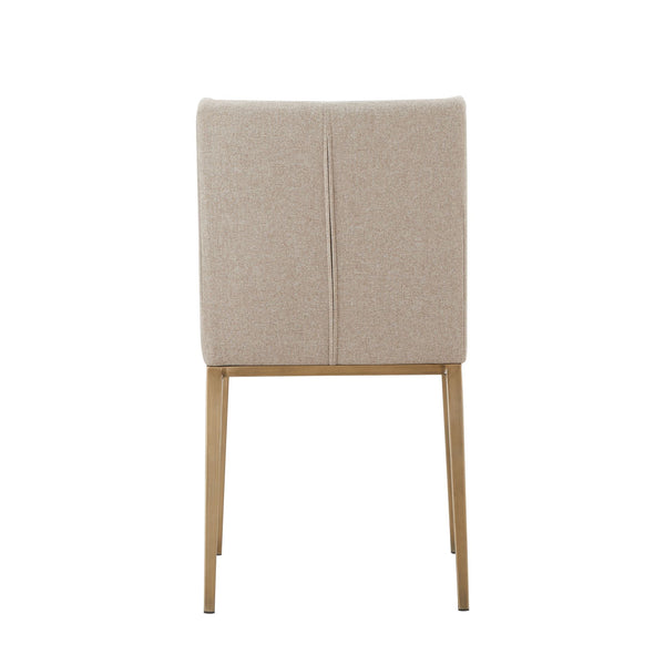 Modrest Mimi Contemporary Beige & Brass Dining Chair (Set Of 2) Model VGGAGA-6544CH-BEI-DC