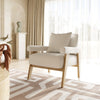 Modrest Cynthia Modern White Fabric & Wood Accent Chair Model VGRH-RHS-S204-1